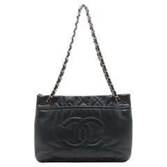 Chanel CC Logo Matelasse Caviar Skin Chain Tote Bag Black * PREORDER *