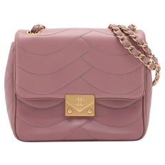 Chanel - Sac à double chaîne à rabat en cuir d'agneau avec logo CC - Old Rose * PREORDER