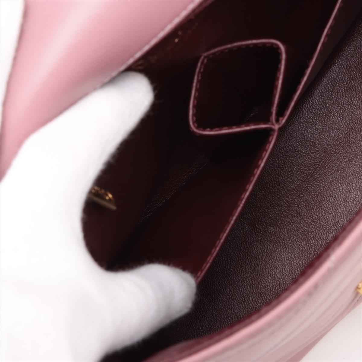 Chanel - Sac à double chaîne à rabat en cuir d'agneau avec logo CC - Old Rose * PREORDER en vente 5