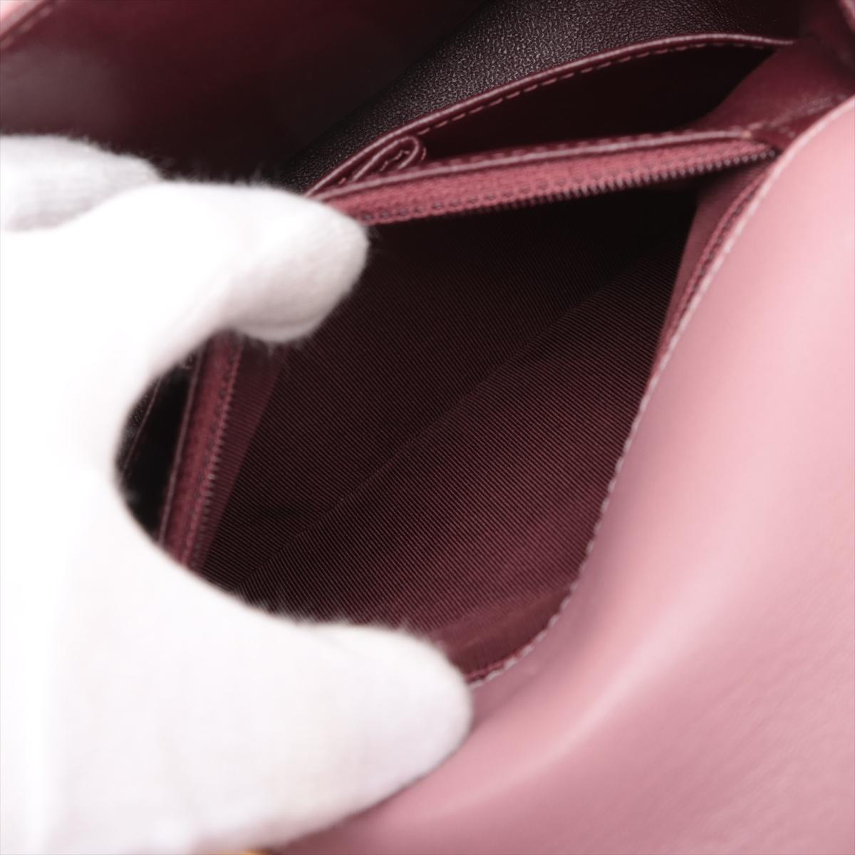 Chanel - Sac à double chaîne à rabat en cuir d'agneau avec logo CC - Old Rose * PREORDER en vente 7