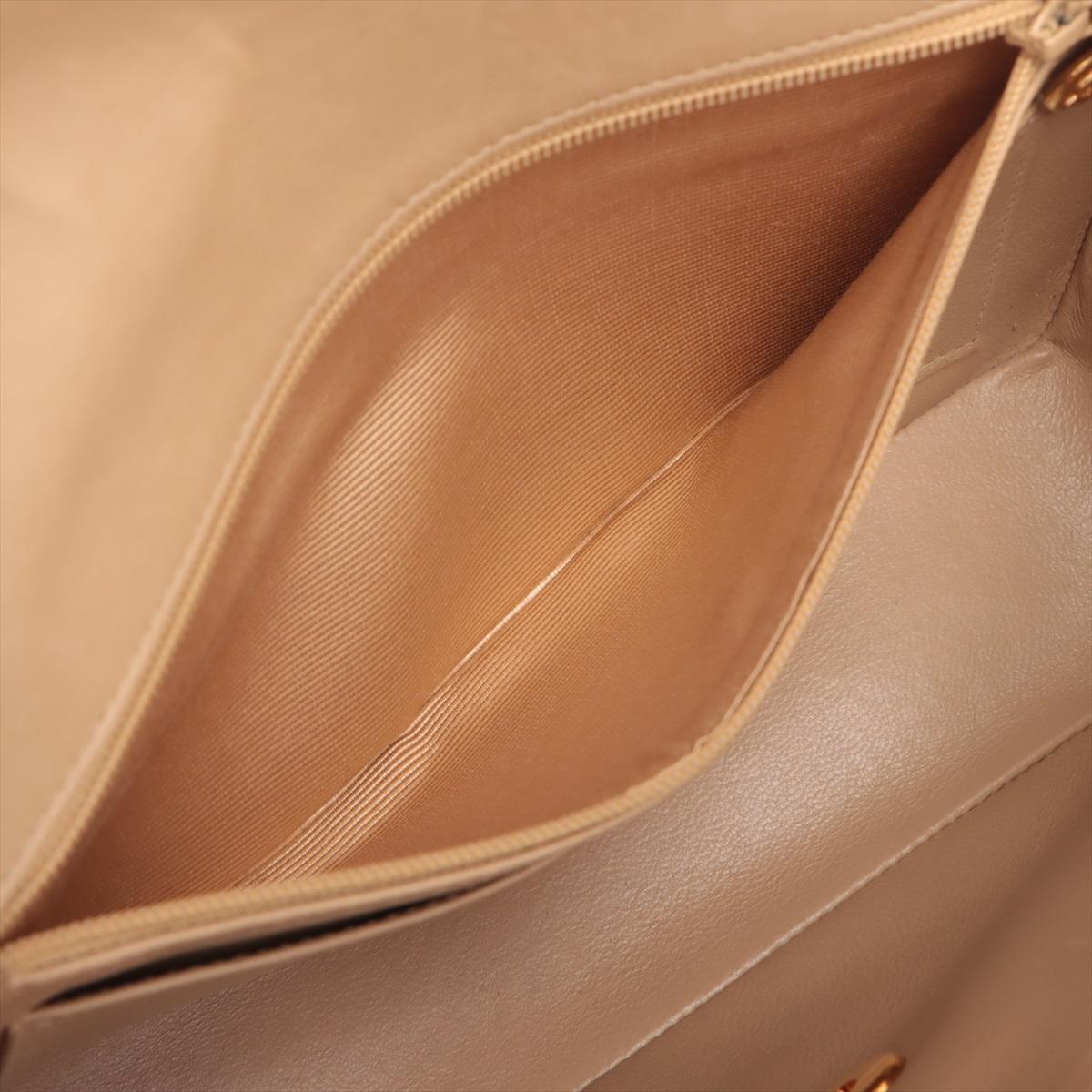 Chanel CC Logo Mademoiselle Lambskin Single Flap Single ChainBag Beige*PREORDER* en vente 4