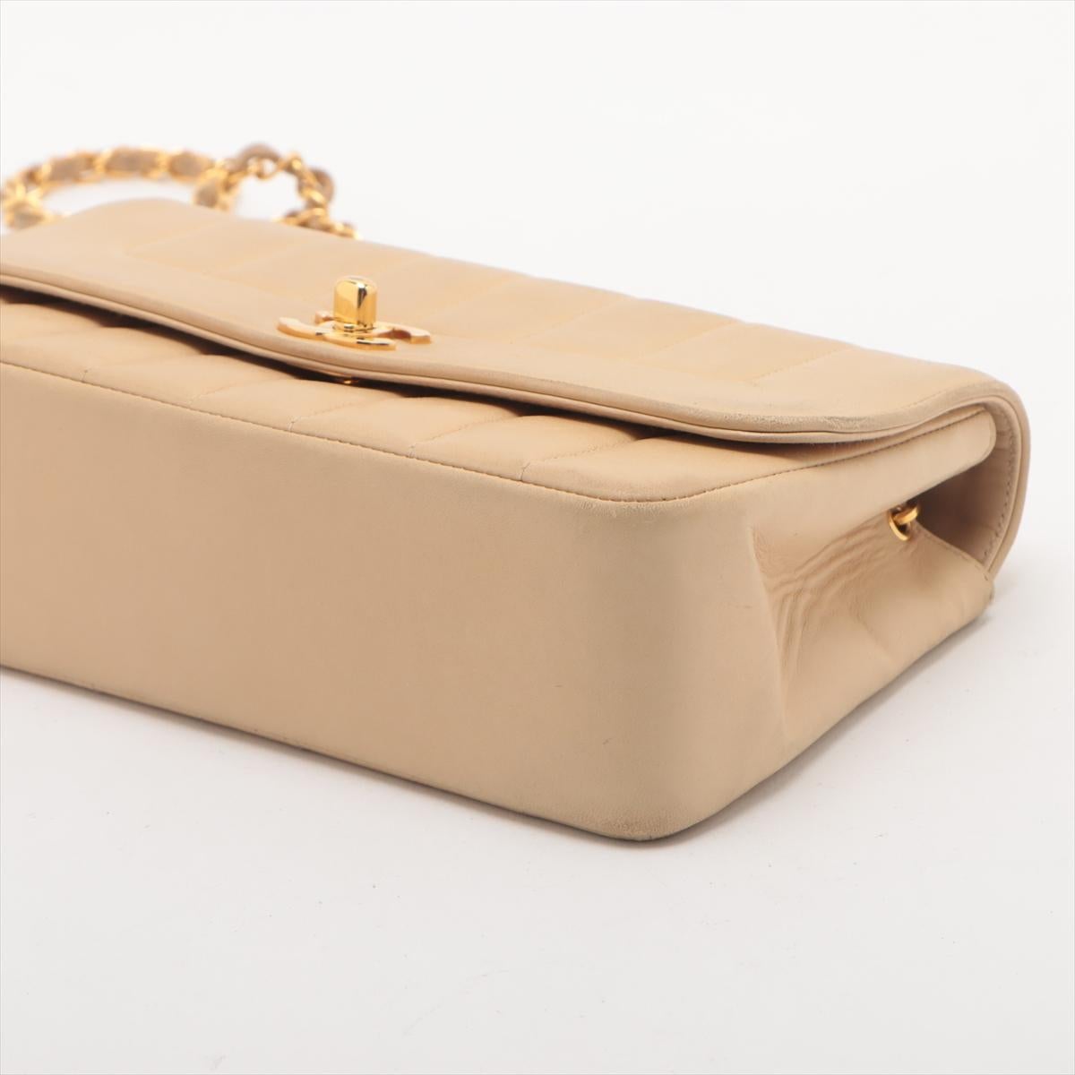 Chanel CC Logo Mademoiselle Lambskin Single Flap Single ChainBag Beige*PREORDER* Pour femmes en vente
