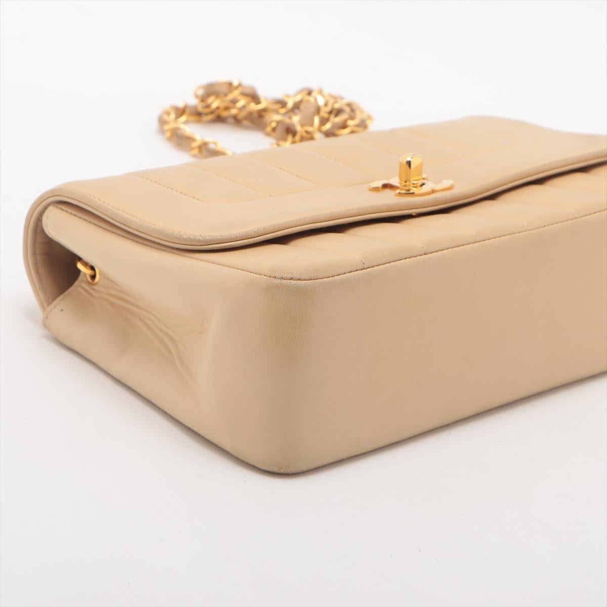 Chanel CC Logo Mademoiselle Lambskin Single Flap Single ChainBag Beige*PREORDER* en vente 1
