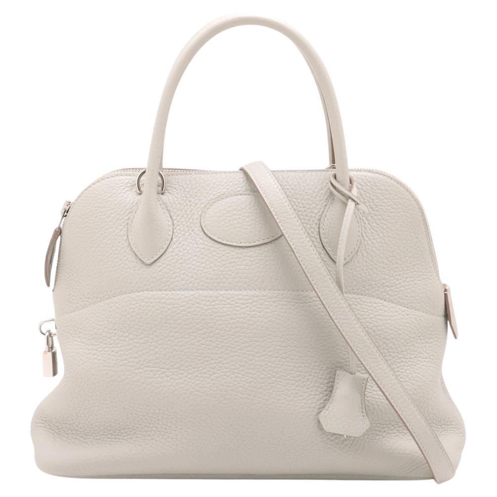 Hermes Bolide 31 Taurillon Clemence Shoulder Bag Pearl Gray * PREORDER * en vente