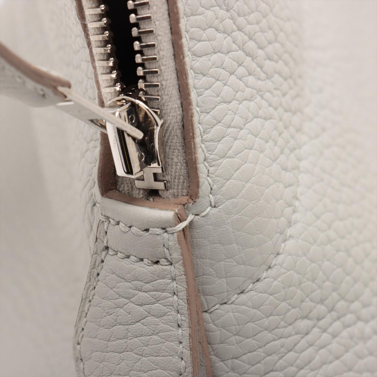 Hermes Bolide 31 Taurillon Clemence Shoulder Bag Pearl Gray * PREORDER * en vente 9