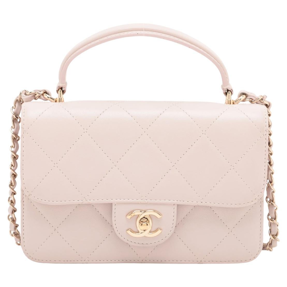 Chanel CC Logo Matelasse Lambskin Two-Way Chain Shoulder Bag Pink * PREORDER * (commande préalable)