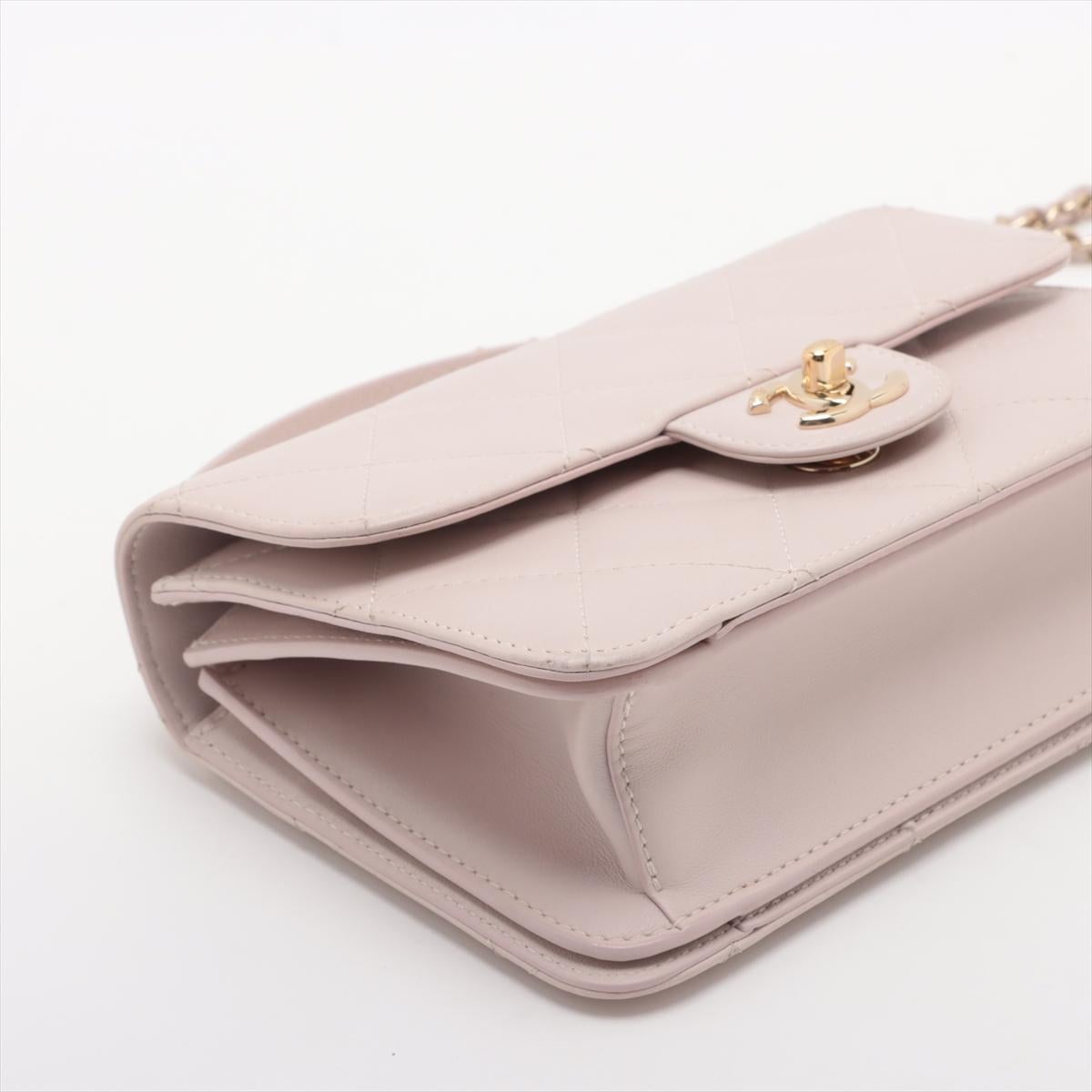 Chanel CC Logo Matelasse Lammfell Two-Way Chain Umhängetasche Rosa * PREORDER * im Angebot 1