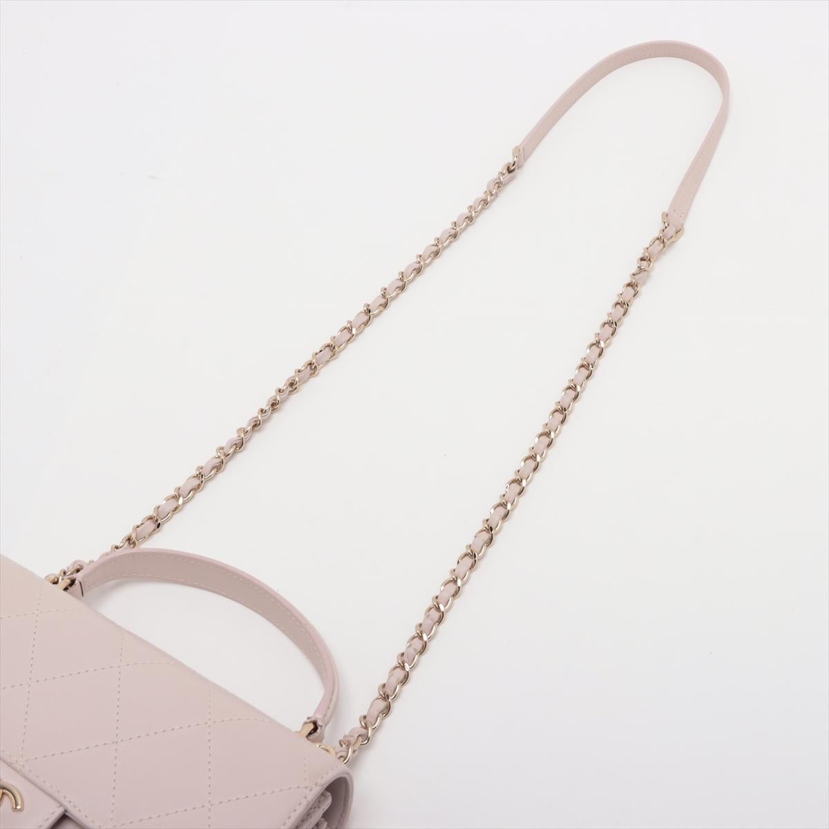 Chanel CC Logo Matelasse Lammfell Two-Way Chain Umhängetasche Rosa * PREORDER * im Angebot 4