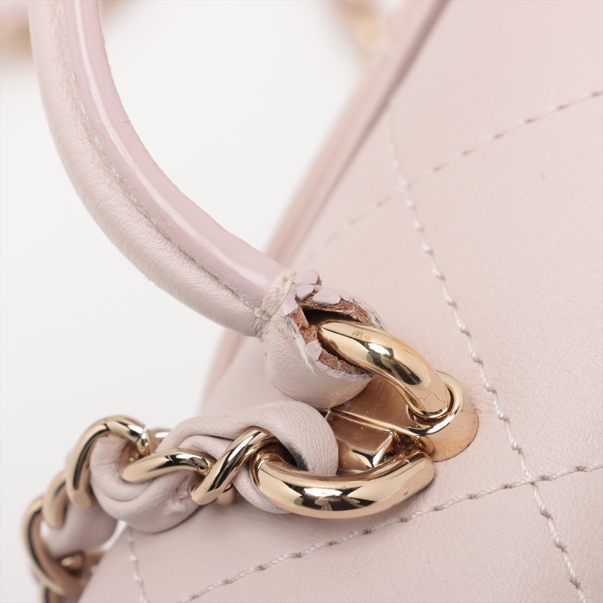 Chanel CC Logo Matelasse Lammfell Two-Way Chain Umhängetasche Rosa * PREORDER * im Angebot 15