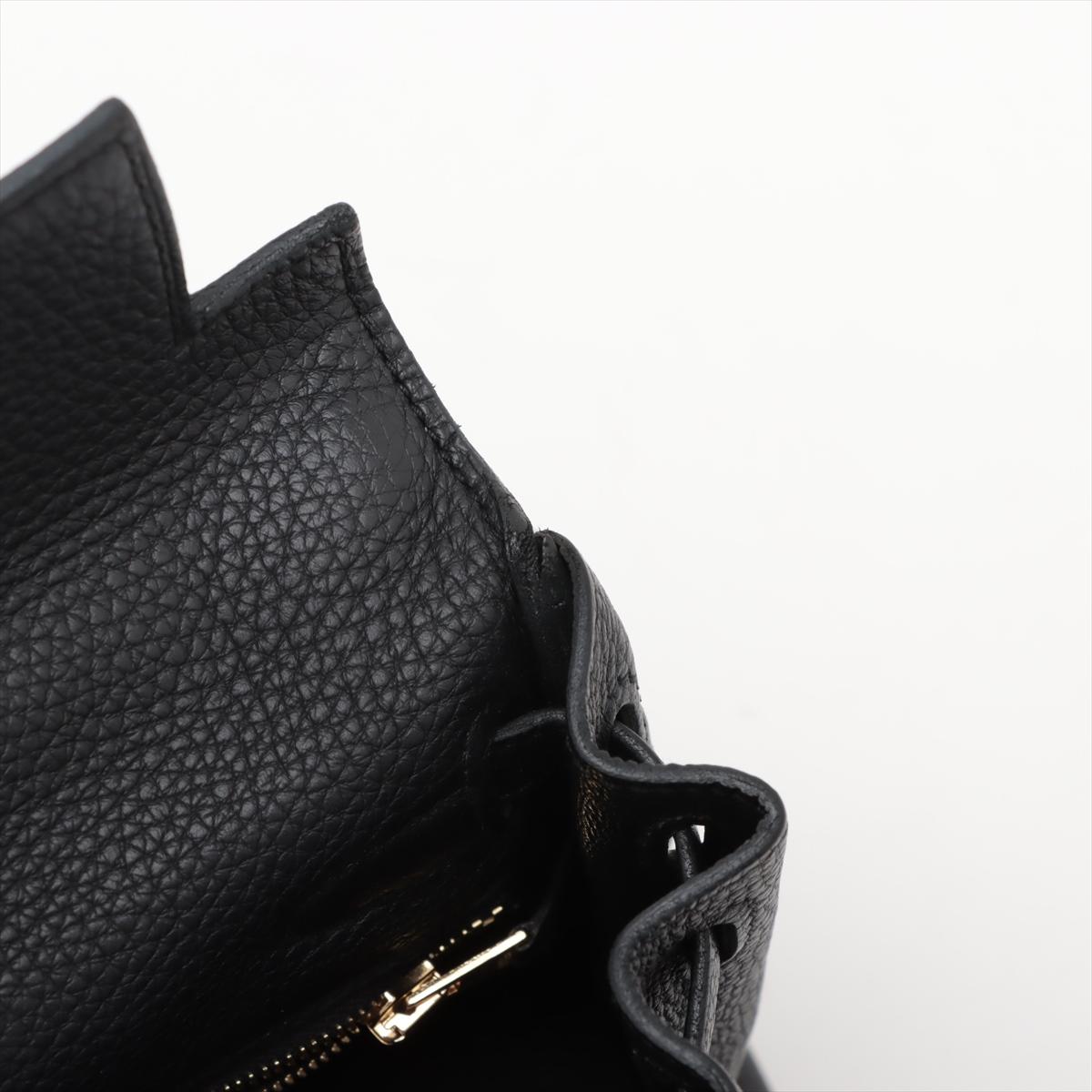 Hermes Kelly 25 Taurillon Clemence Shoulder Bag Black * PREORDER * en vente 11