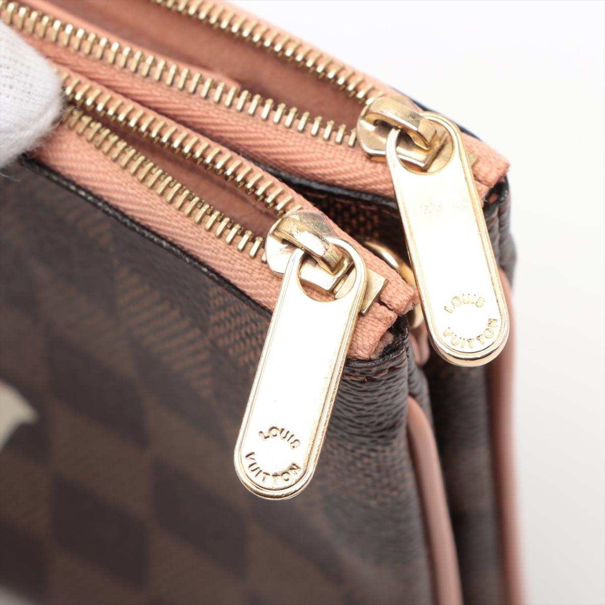 Louis Vuitton Logo Damier Doppia Zip Pochette Borsa * PREORDER * in vendita 8
