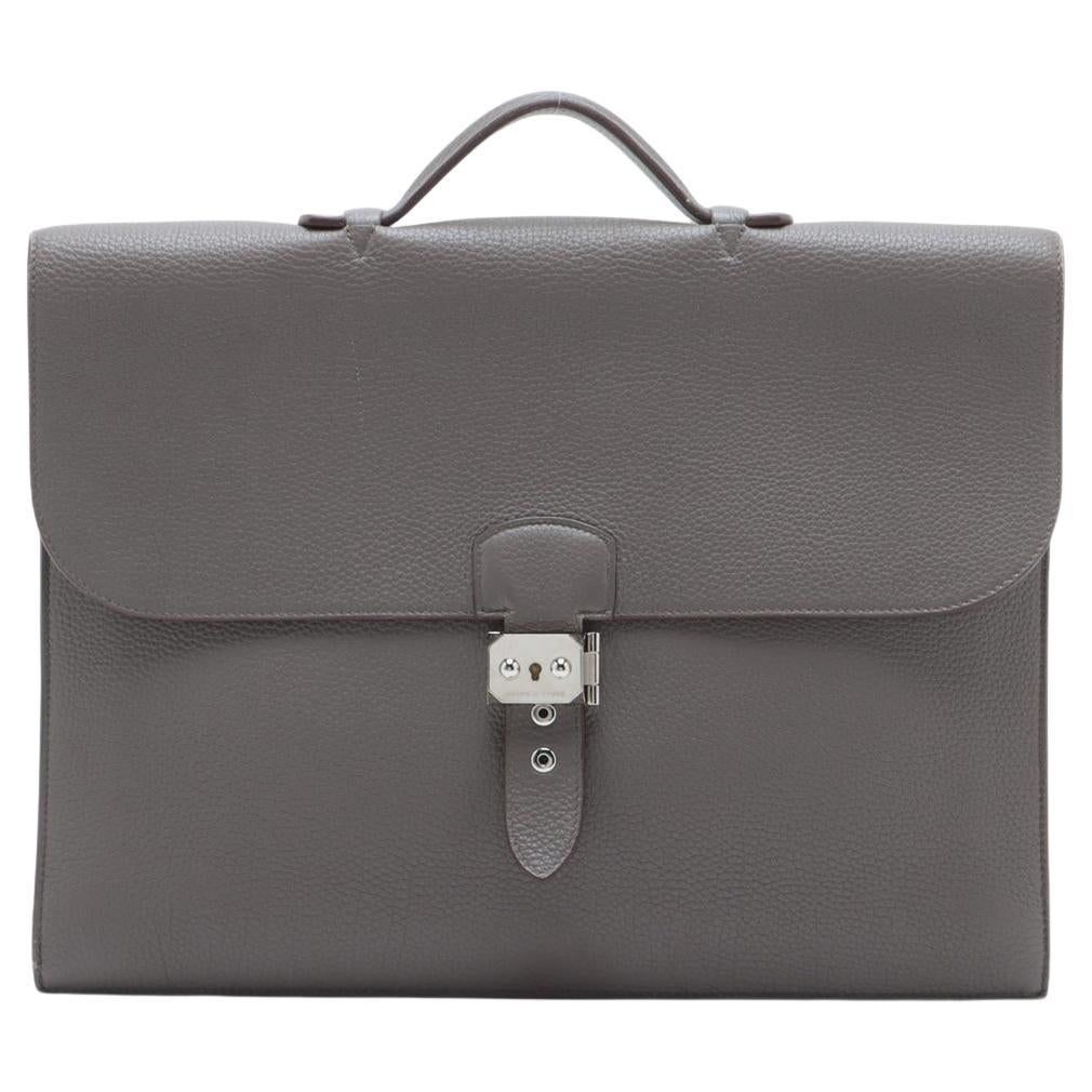 Hermès Sac Depeche 38 Taurillon Clemence Handbag Etain * PREORDER * en vente