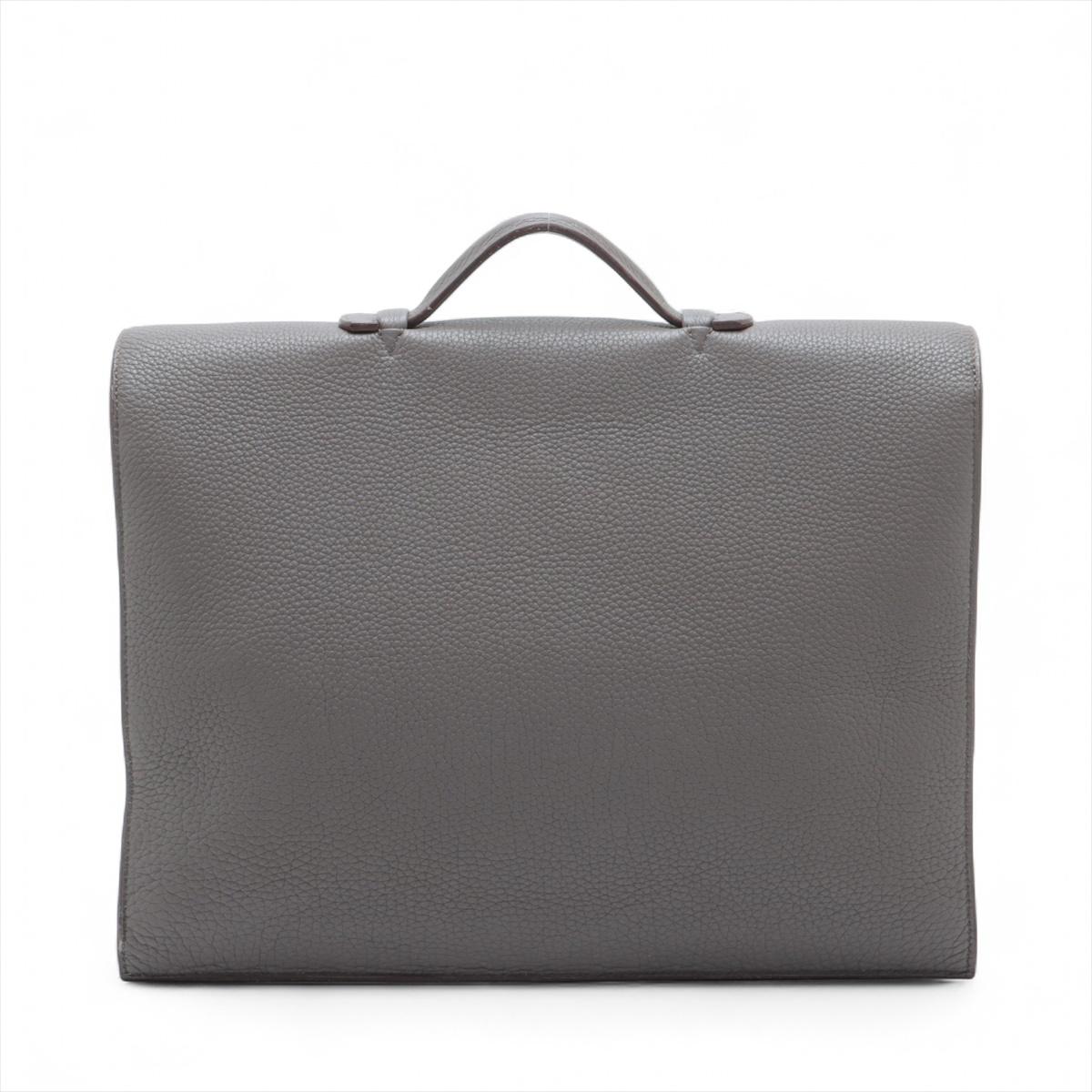 Gris Hermès Sac Depeche 38 Taurillon Clemence Handbag Etain * PREORDER * en vente