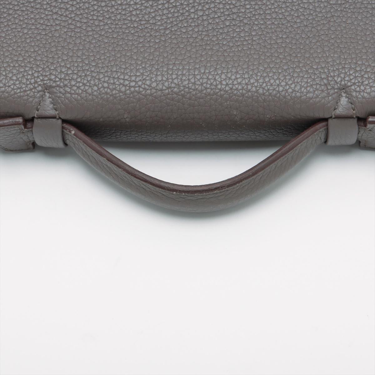 Hermès Sac Depeche 38 Taurillon Clemence Handbag Etain * PREORDER * en vente 2