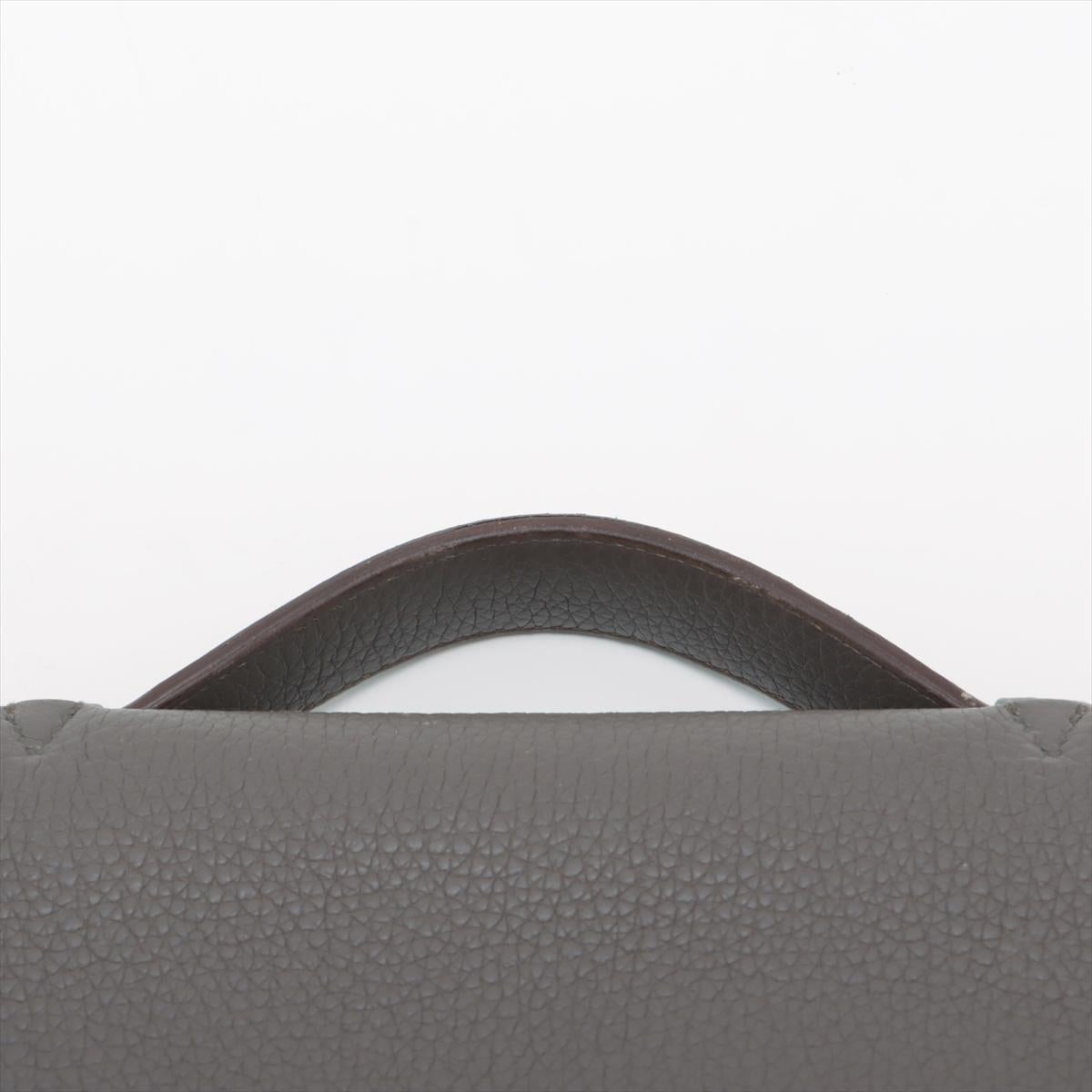 Hermès Sac Depeche 38 Taurillon Clemence Handbag Etain * PREORDER * en vente 3