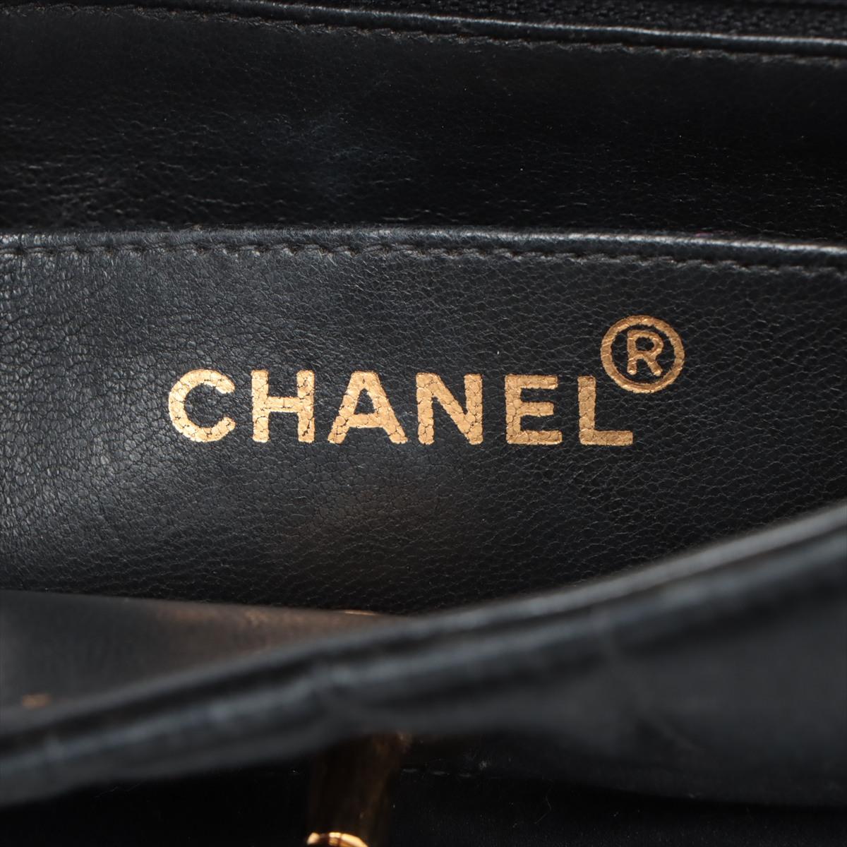 Chanel CC Logo Satin Single Flap Single Chain Shoulder Bag Black * PREORDER * en vente 6