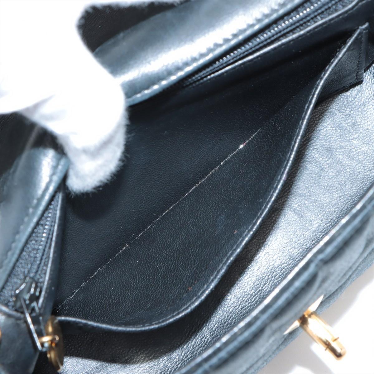 Chanel CC Logo Satin Single Flap Single Chain Shoulder Bag Black * PREORDER * en vente 4