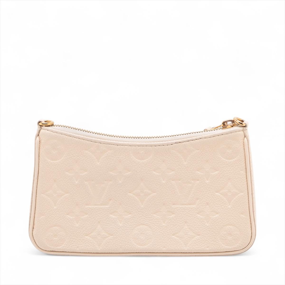 Beige Louis Vuitton Monogram Empreinte Easy Pouch On Strap Creme * PREORDER * in vendita