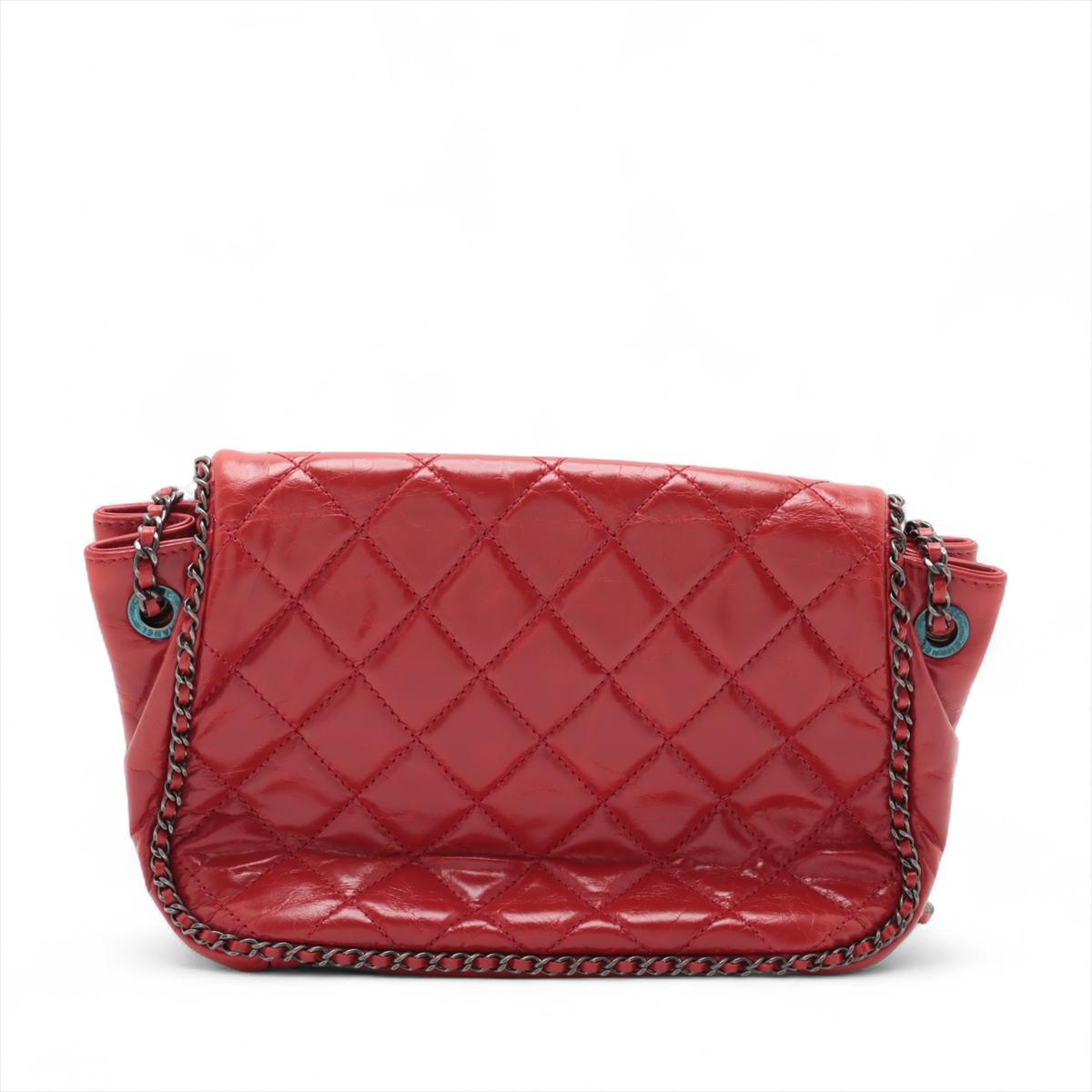 Chanel Vintage CC Logo Matelasse Kalb Kette um Umhängetasche Rot * PREORDER * für Damen oder Herren im Angebot