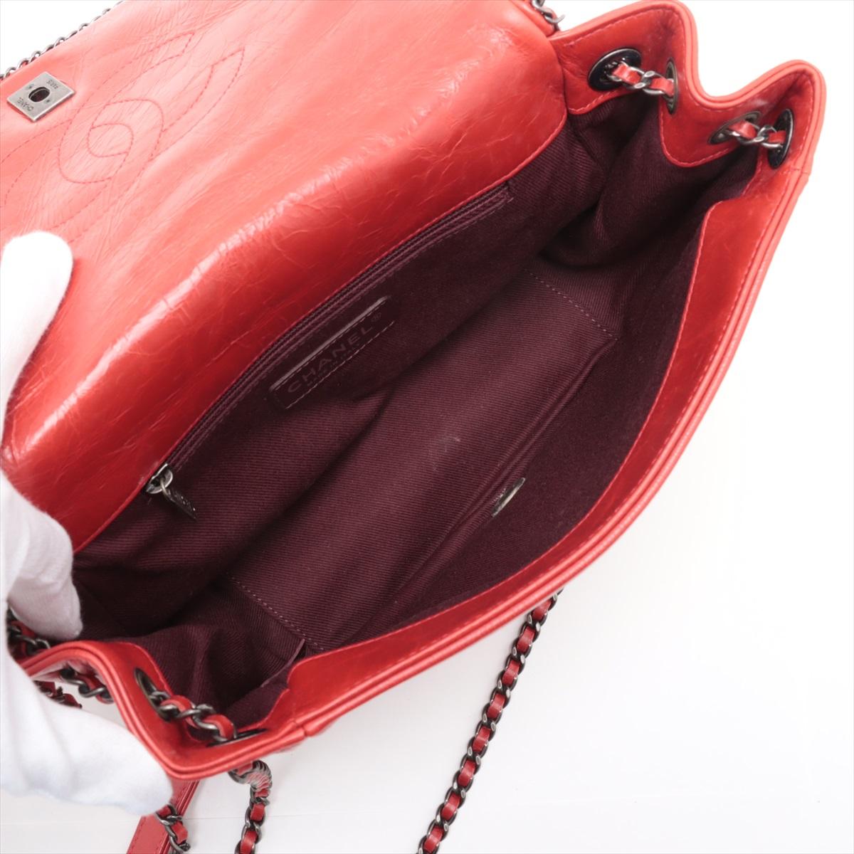 Chanel Vintage CC Logo Matelasse Kalb Kette um Umhängetasche Rot * PREORDER * im Angebot 5