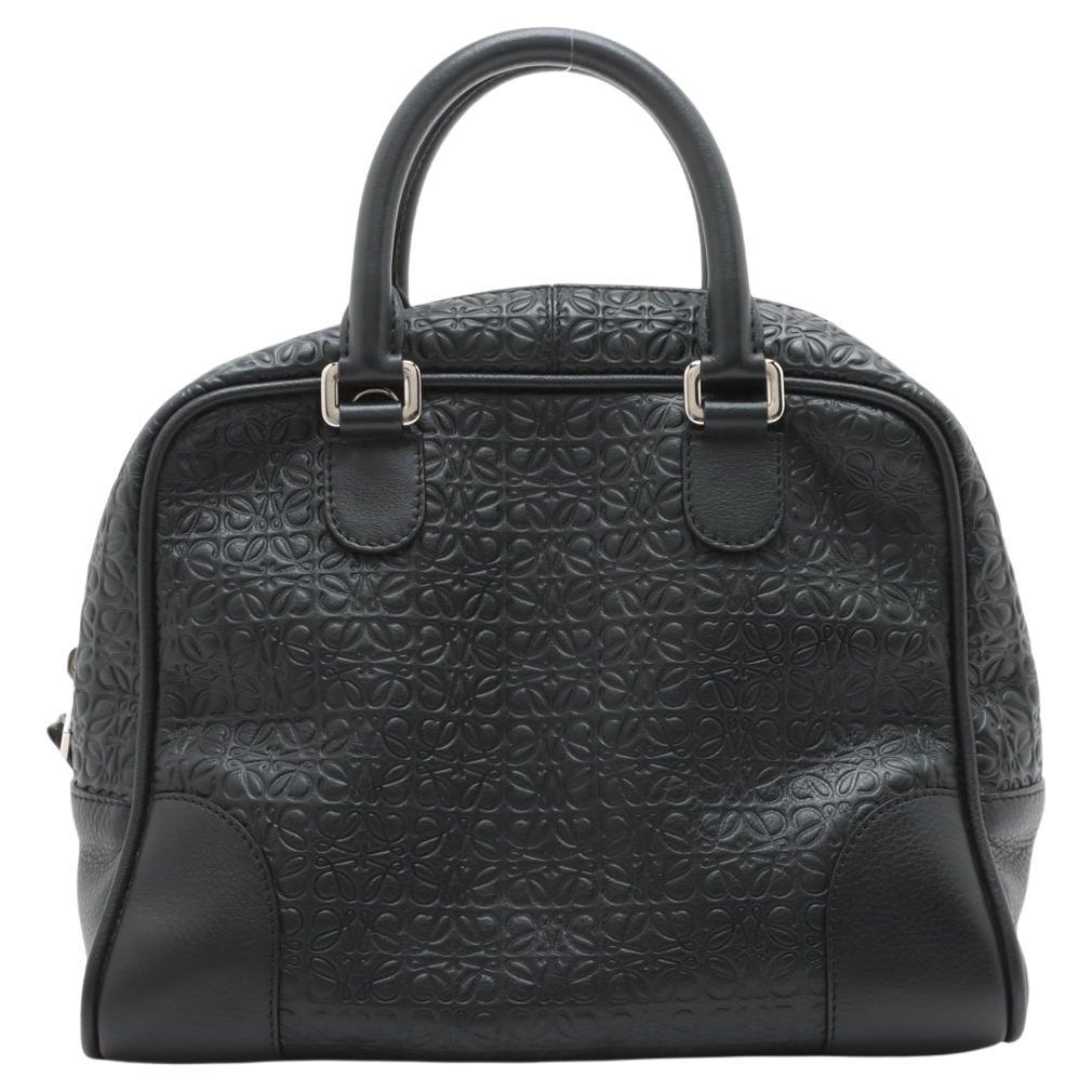 Loewe Anagram Monogram Amazona 75 Sac à main en cuir noir * PRÉCOMPAGNER * en vente