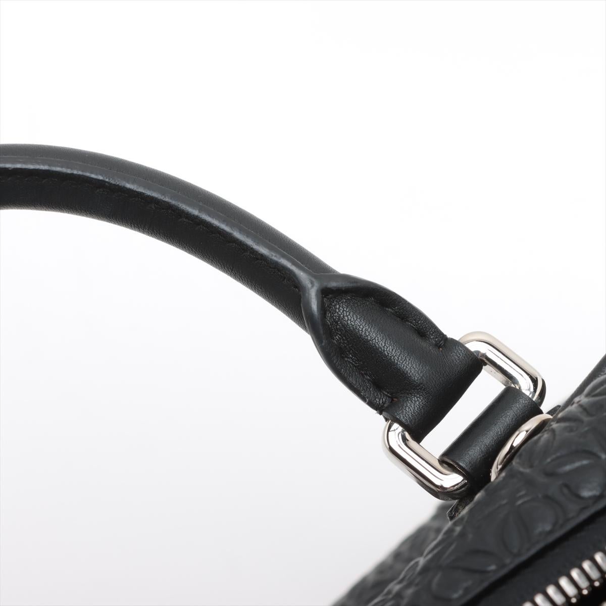 Loewe Anagram Monogram Amazona 75 Sac à main en cuir noir * PRÉCOMPAGNER * en vente 7