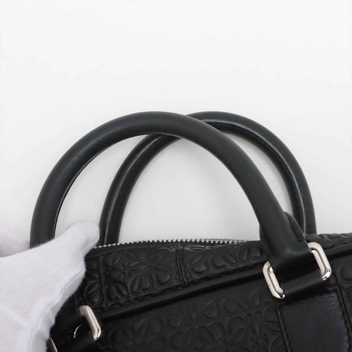 Loewe Anagram Monogram Amazona 75 Sac à main en cuir noir * PRÉCOMPAGNER * en vente 3