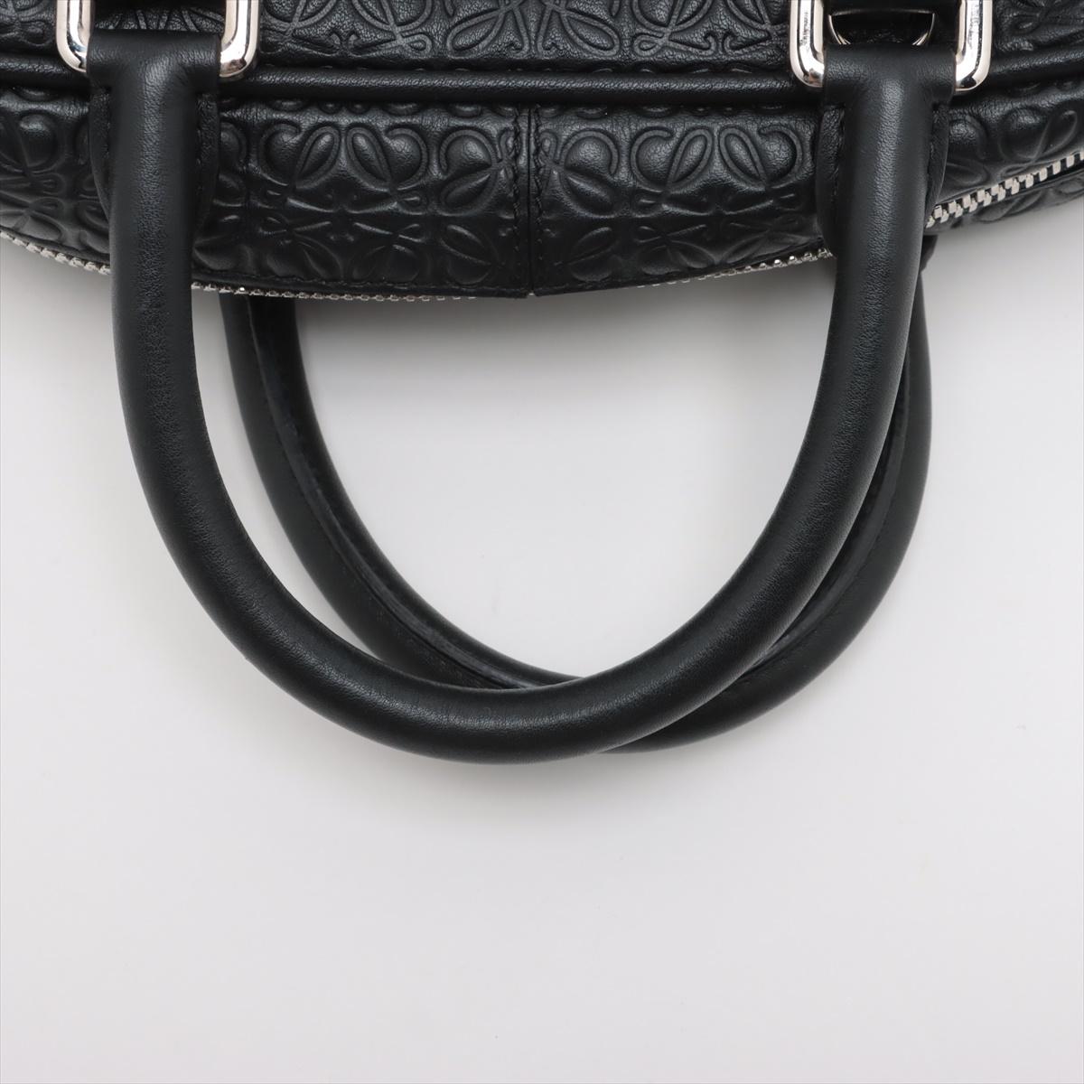 Loewe Anagram Monogram Amazona 75 Sac à main en cuir noir * PRÉCOMPAGNER * en vente 2