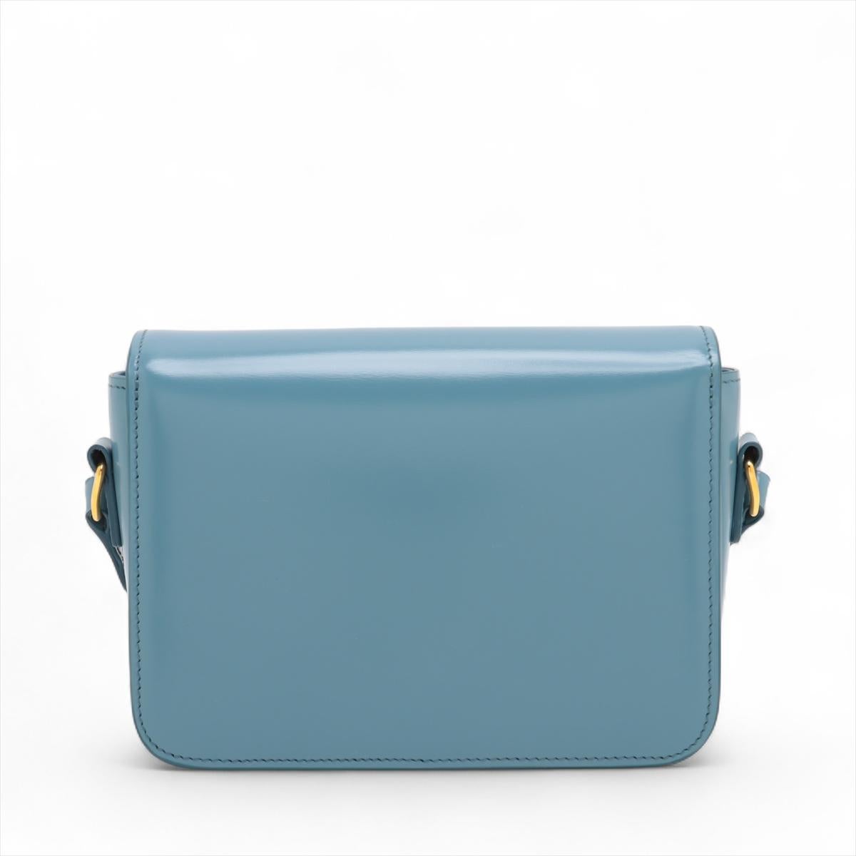 Celine Teen Triomphe Leder Umhängetasche Blau * PREORDER * Damen im Angebot