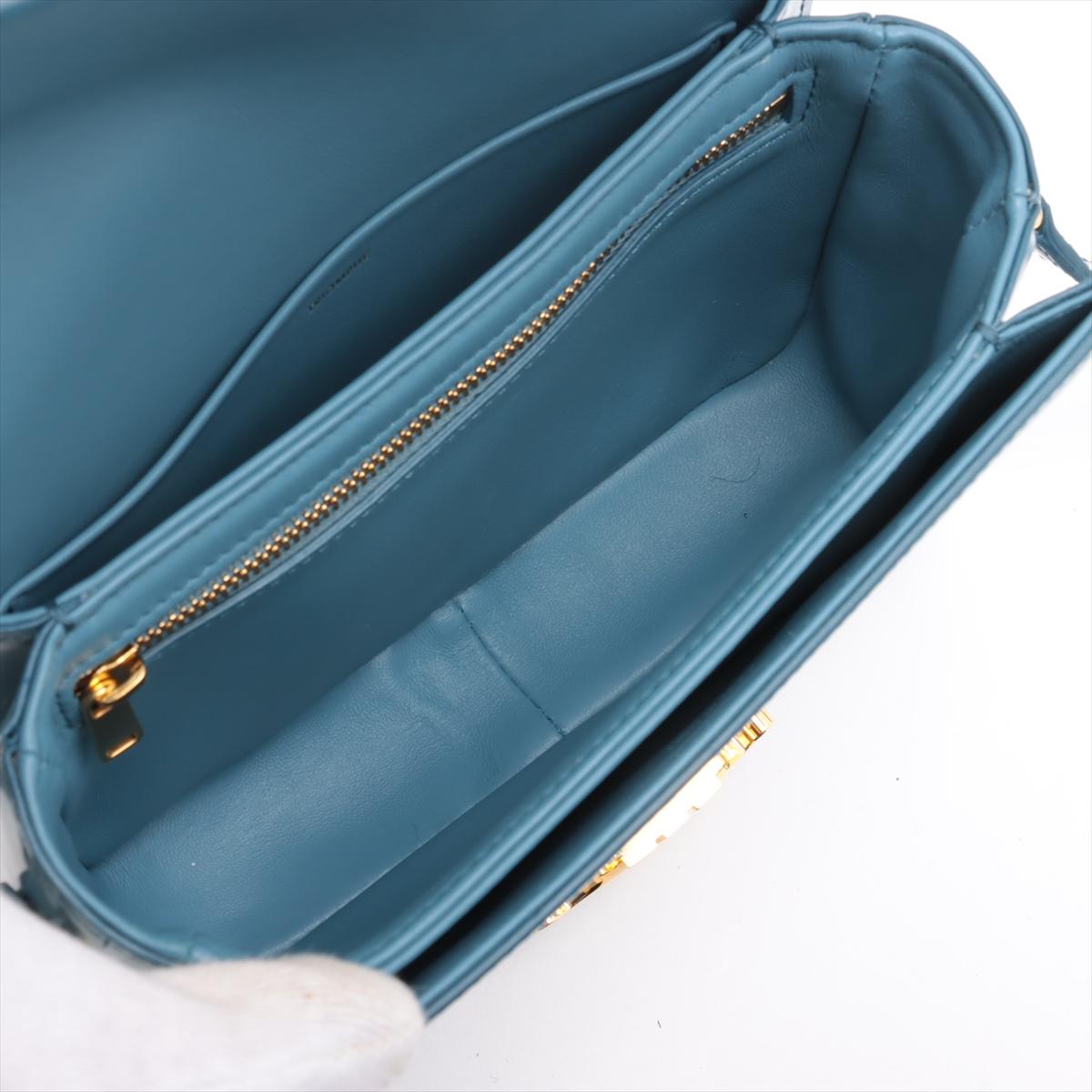 Celine Teen Triomphe Leder Umhängetasche Blau * PREORDER * im Angebot 4