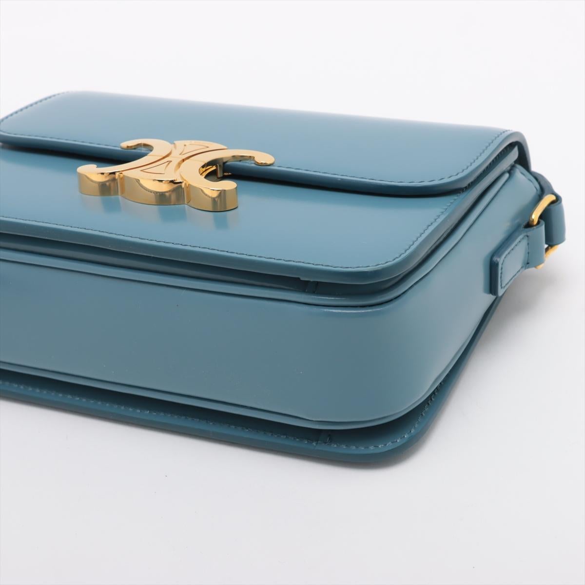 Celine Teen Triomphe Leder Umhängetasche Blau * PREORDER * im Angebot 1