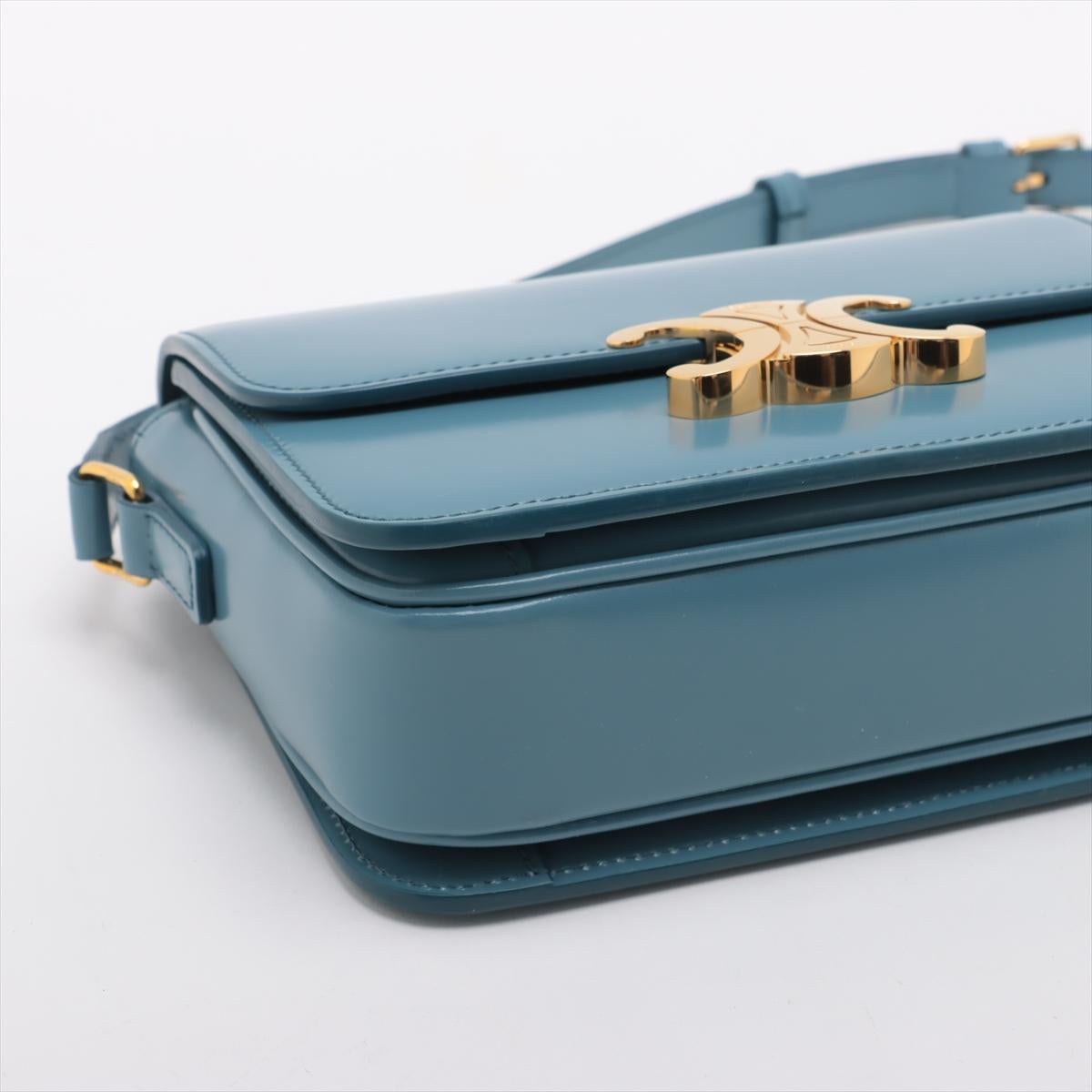 Celine Teen Triomphe Leder Umhängetasche Blau * PREORDER * im Angebot 2