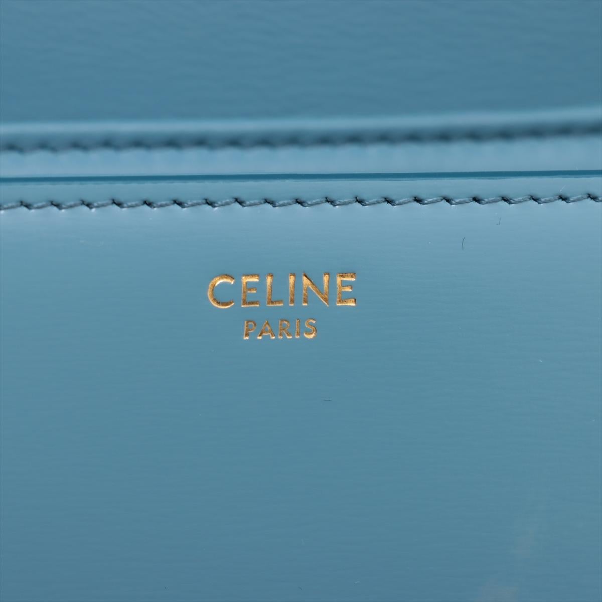 Celine Teen Triomphe Leder Umhängetasche Blau * PREORDER * im Angebot 8
