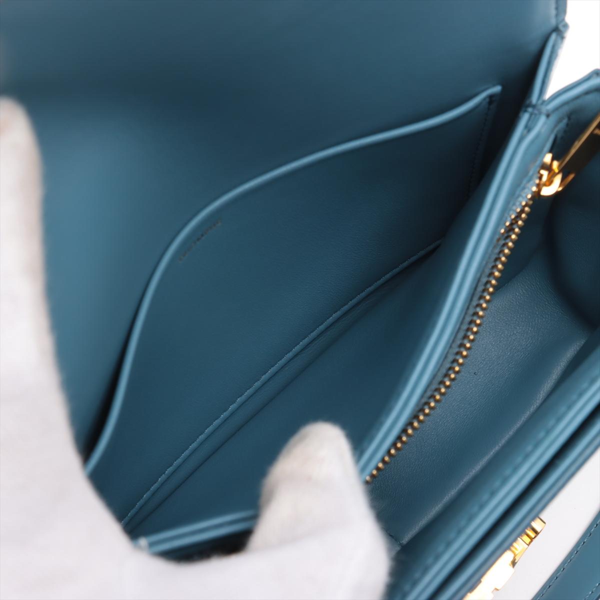 Celine Teen Triomphe Leder Umhängetasche Blau * PREORDER * im Angebot 7