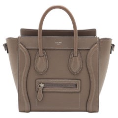 Celine Luggage Nano Shopper Lederhandtasche Greige * PREORDER *