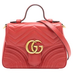 Gucci GG Marmont Leder Two-Way Umhängetasche Rot * PREORDER *