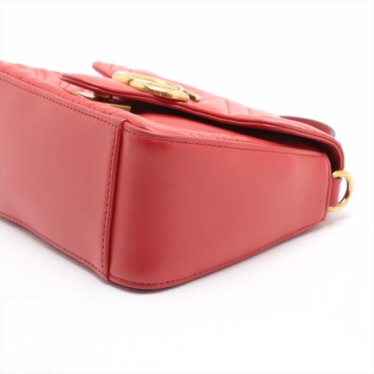 Gucci GG Marmont Leder Two-Way Umhängetasche Rot * PREORDER * im Angebot 1