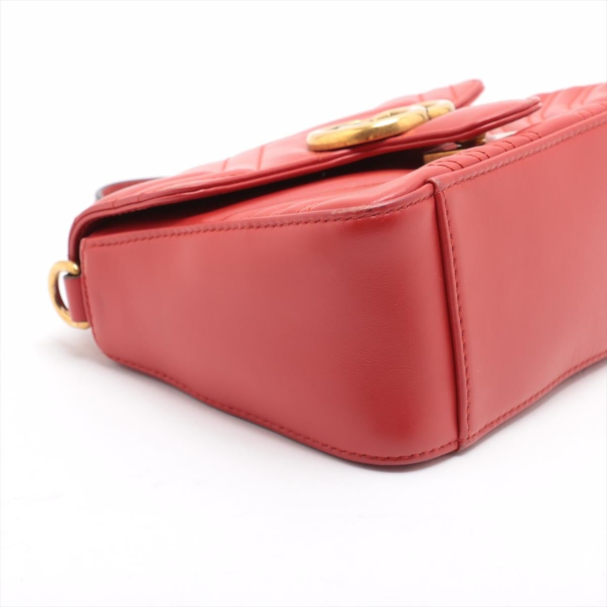 Gucci GG Marmont Leder Two-Way Umhängetasche Rot * PREORDER * im Angebot 2