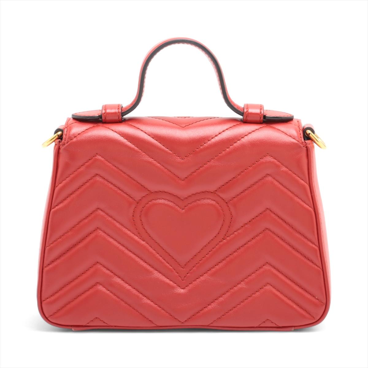 Gucci GG Marmont Leder Two-Way Umhängetasche Rot * PREORDER * Damen im Angebot