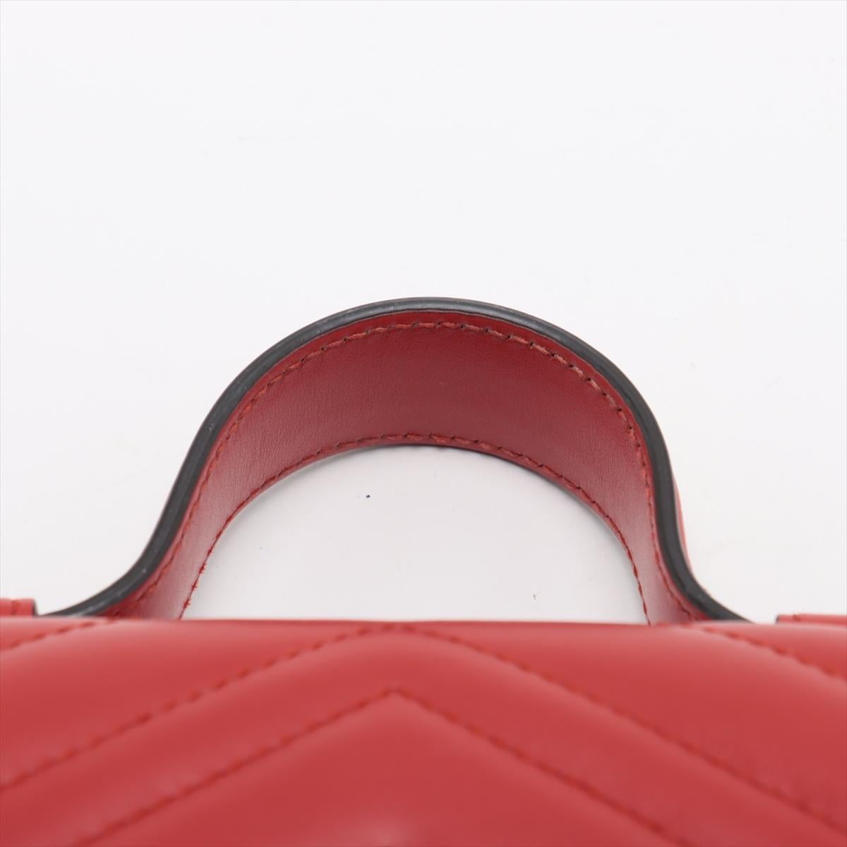 Gucci GG Marmont Leder Two-Way Umhängetasche Rot * PREORDER * im Angebot 4