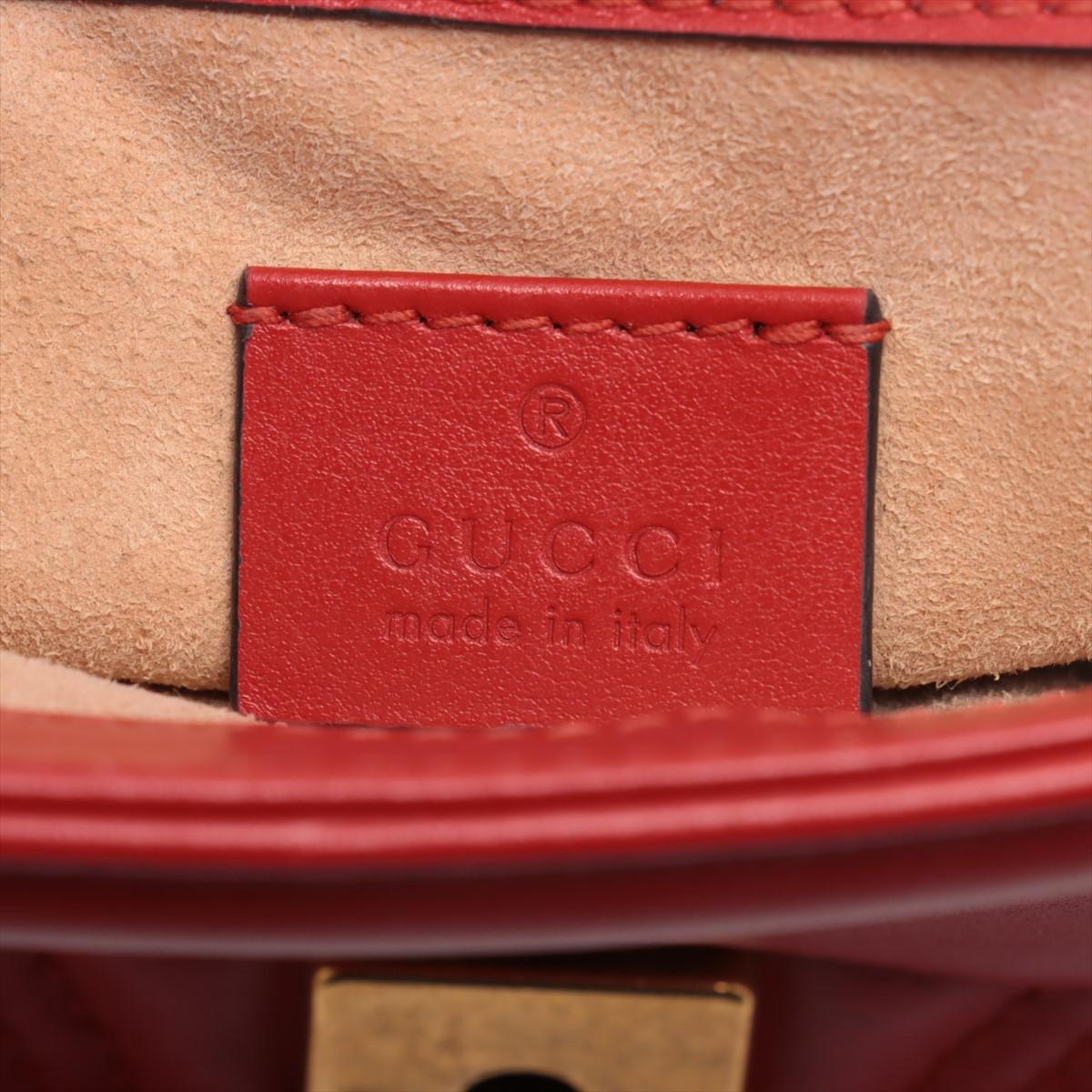 Gucci GG Marmont Leder Two-Way Umhängetasche Rot * PREORDER * im Angebot 8