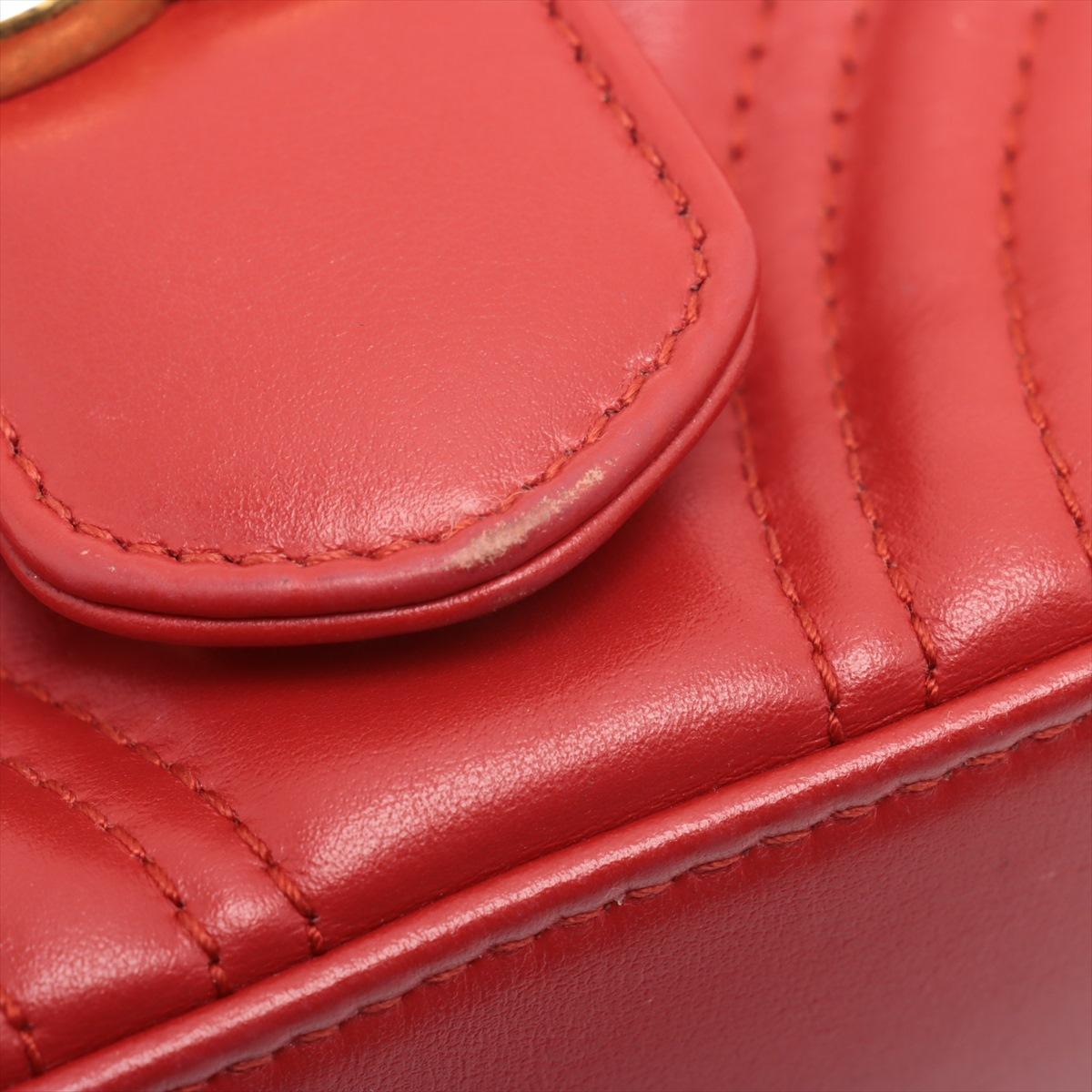 Gucci GG Marmont Leder Two-Way Umhängetasche Rot * PREORDER * im Angebot 9