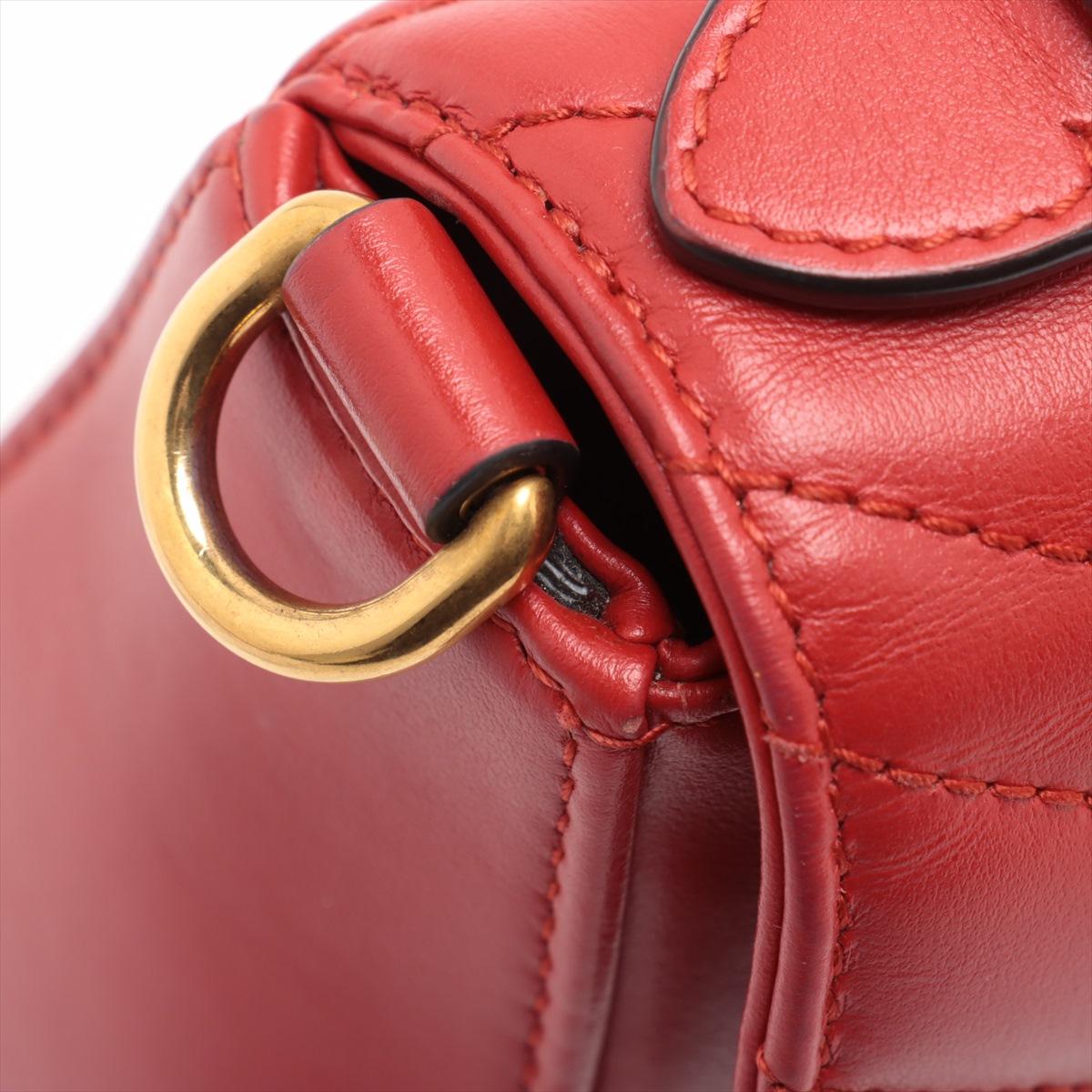 Gucci GG Marmont Leder Two-Way Umhängetasche Rot * PREORDER * im Angebot 10
