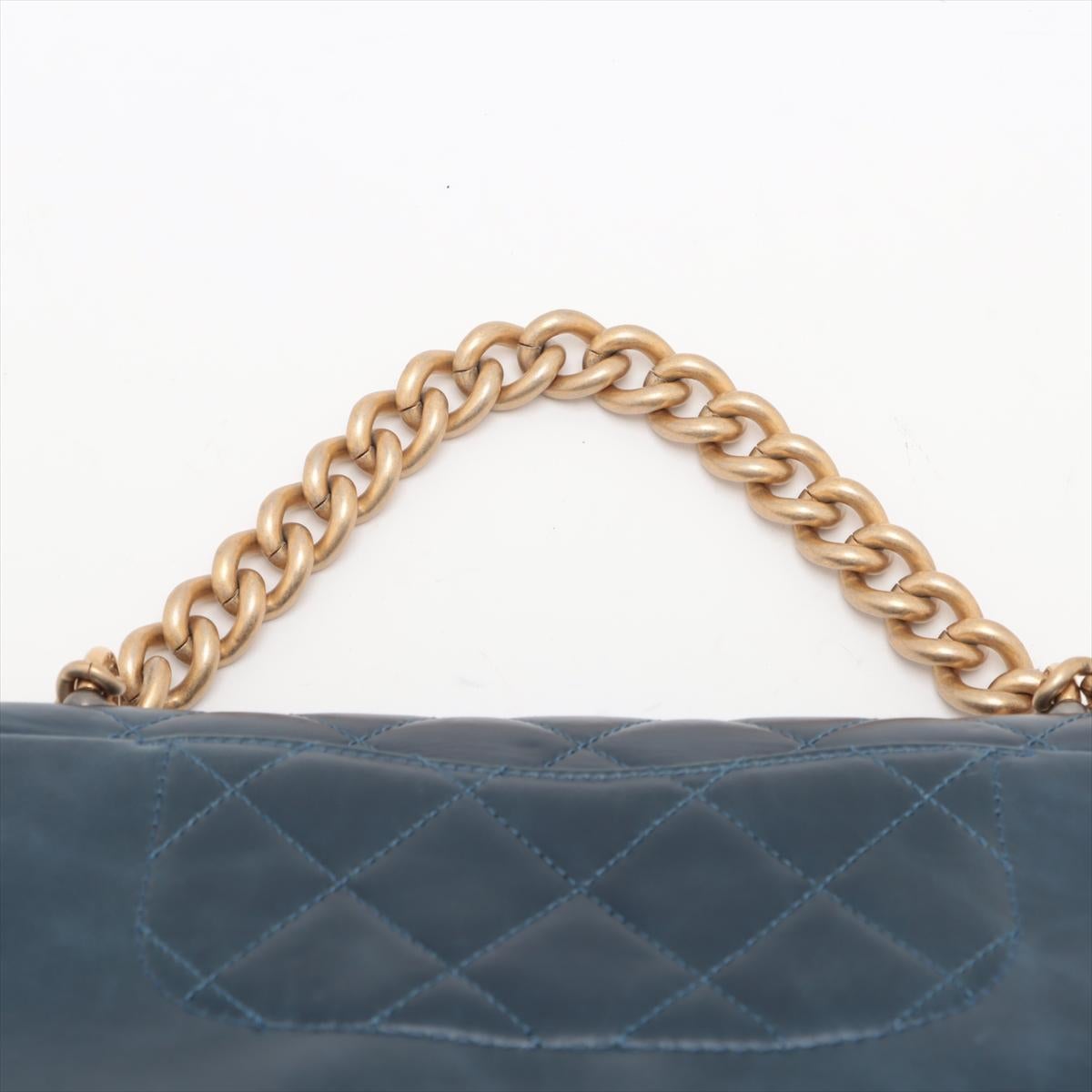 Chanel CC Logo Mini Matelasse Leather Chain Shoulder Bag Blue * PREORDER * en vente 3