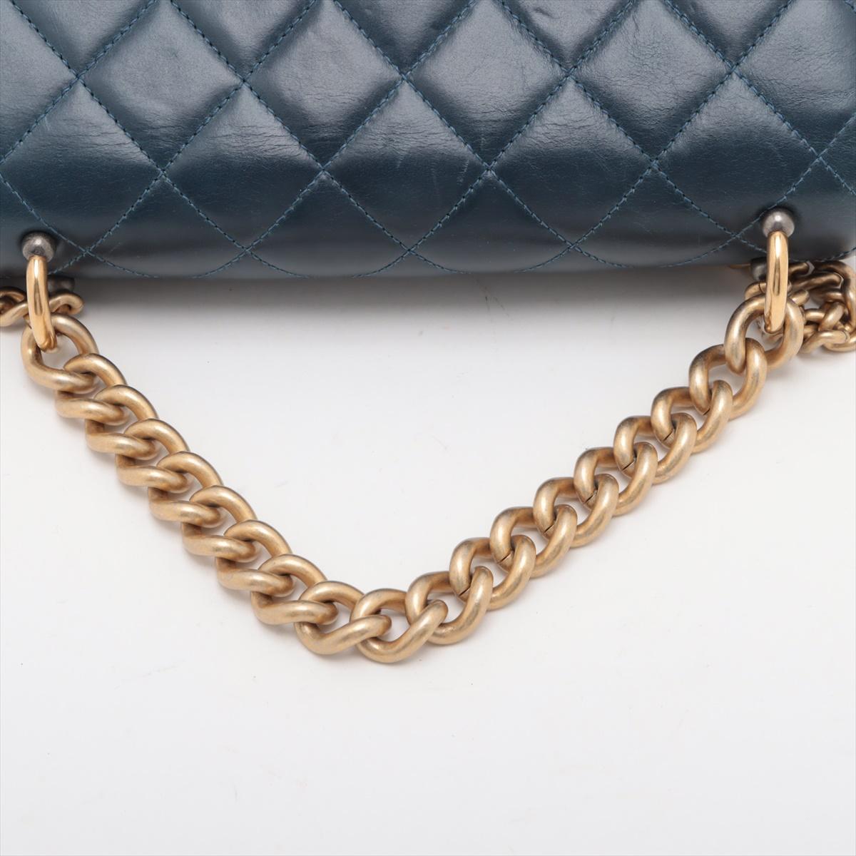 Chanel CC Logo Mini Matelasse Leather Chain Shoulder Bag Blue * PREORDER * en vente 2
