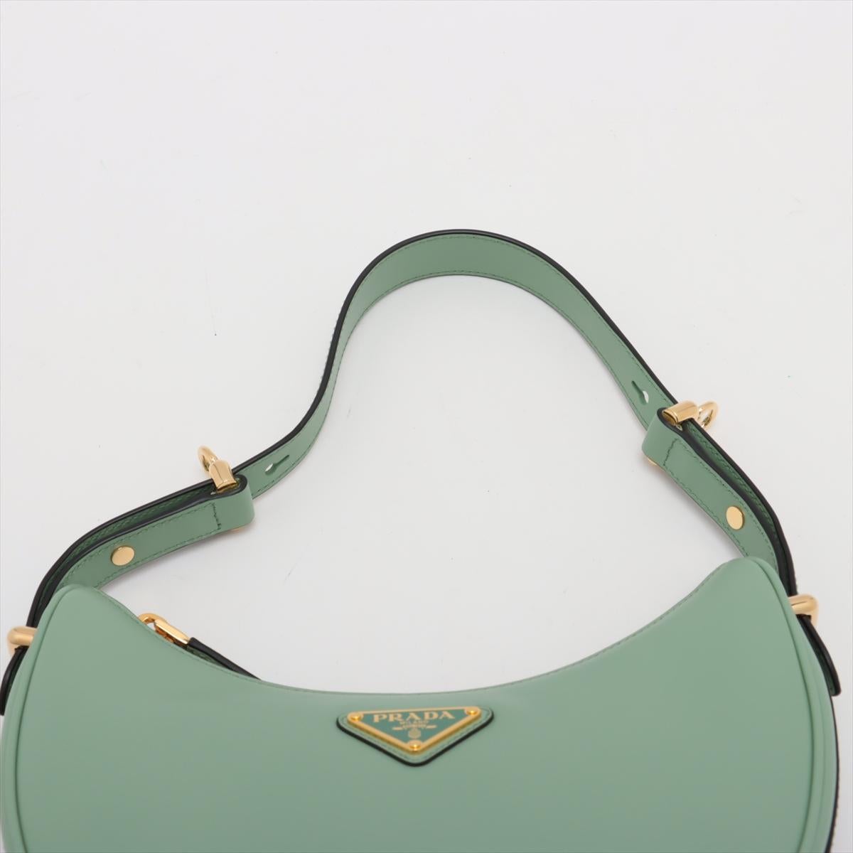 Prada Arque Borsa a tracolla a due vie in pelle Greene & Greene * PREORDINE * in vendita 3