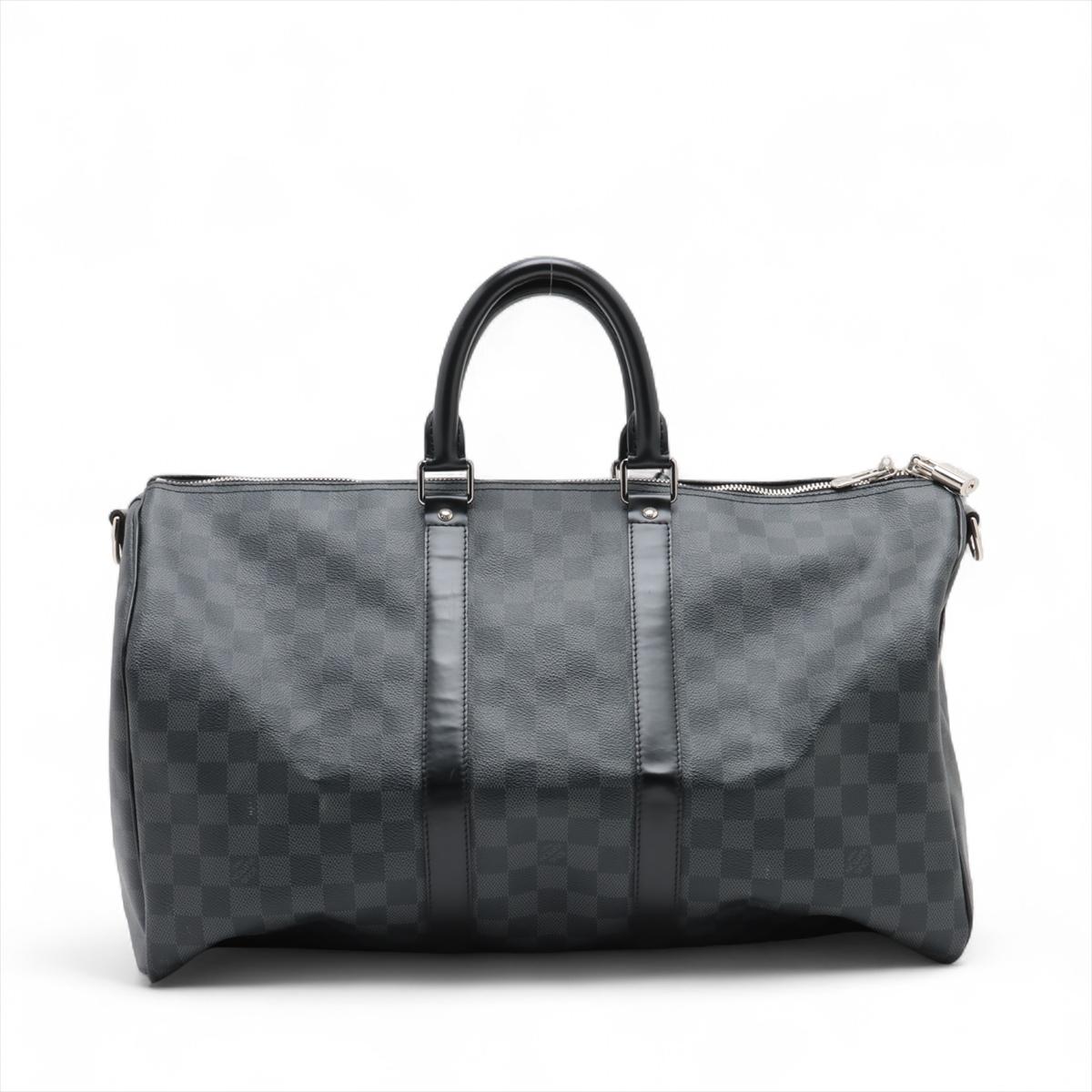 Noir Louis Vuitton Damier Graphite Keepall Bandoulière 45 * PRECODER * en vente