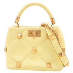 Valentino Garavani Roman Stud Leder Umhängetasche Gelb * PREORDER *