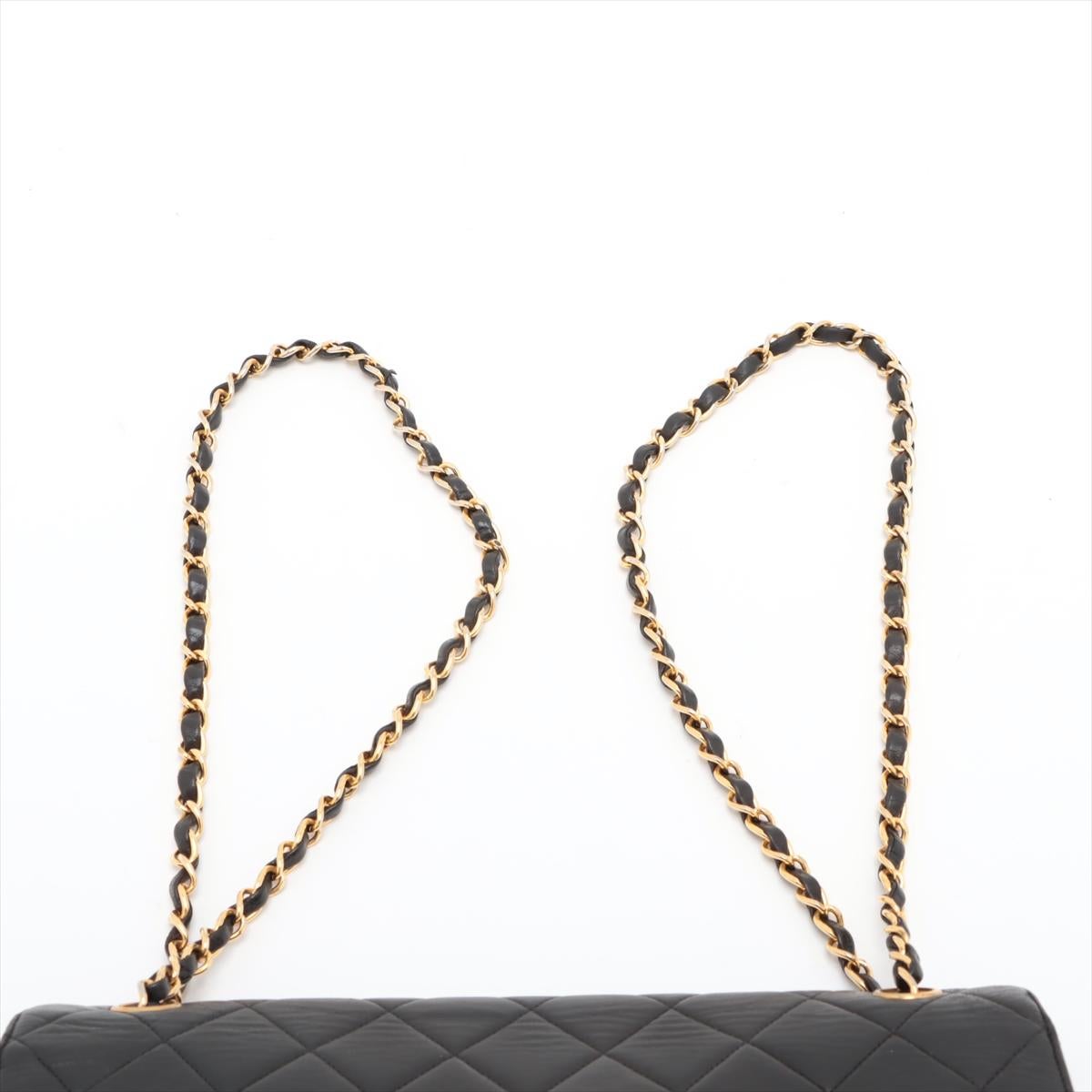 Chanel CC Logo Matelasse Lammfell Einzelklappe Doppelkette Tasche Schwarz * PREORDER im Angebot 4