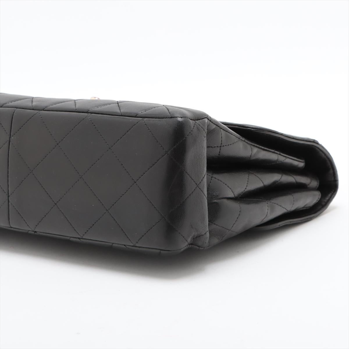 Chanel CC Logo Matelasse Lammfell Einzelklappe Doppelkette Tasche Schwarz * PREORDER im Angebot 1